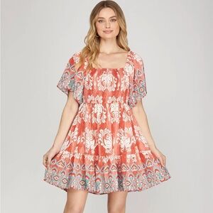 She + Sky Flutter Dress